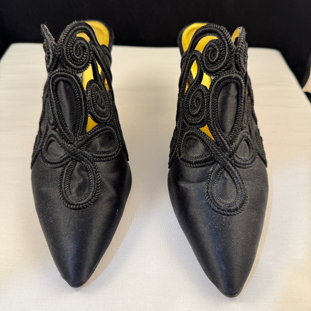 Claudio Merazzi High Mules in Black